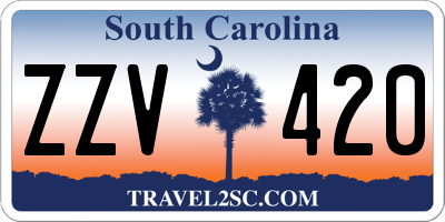 SC license plate ZZV420