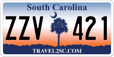 SC license plate ZZV421