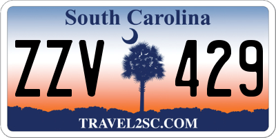 SC license plate ZZV429