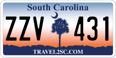 SC license plate ZZV431