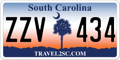 SC license plate ZZV434