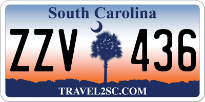 SC license plate ZZV436