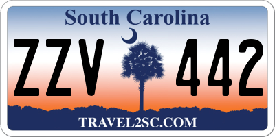 SC license plate ZZV442