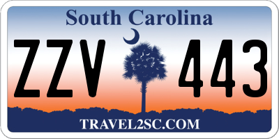 SC license plate ZZV443