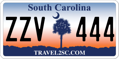 SC license plate ZZV444