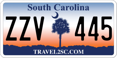 SC license plate ZZV445