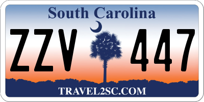 SC license plate ZZV447