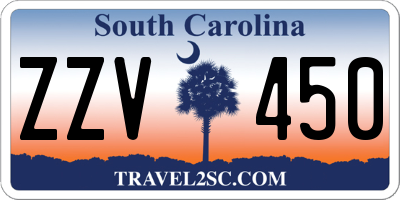 SC license plate ZZV450