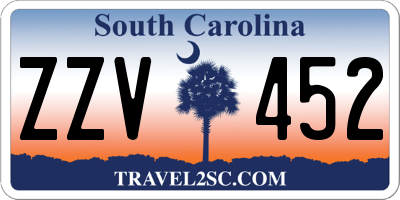 SC license plate ZZV452