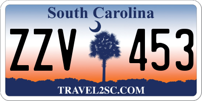SC license plate ZZV453