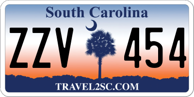 SC license plate ZZV454