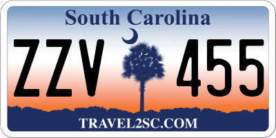 SC license plate ZZV455