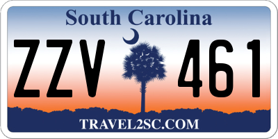 SC license plate ZZV461