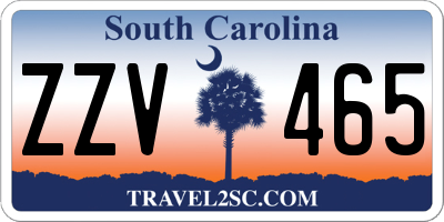 SC license plate ZZV465
