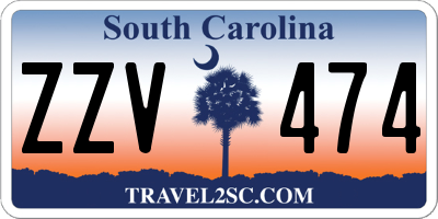 SC license plate ZZV474