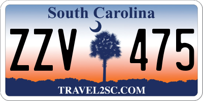 SC license plate ZZV475