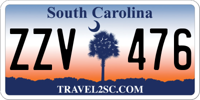 SC license plate ZZV476