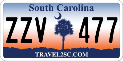 SC license plate ZZV477