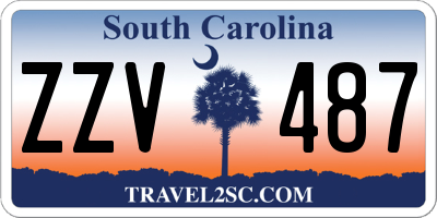 SC license plate ZZV487