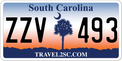 SC license plate ZZV493