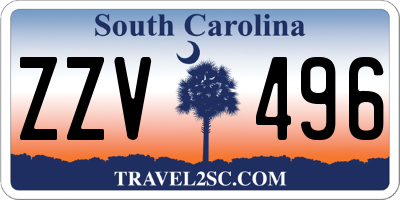 SC license plate ZZV496