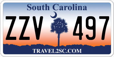 SC license plate ZZV497