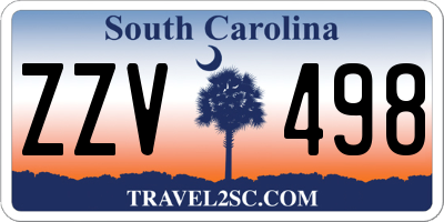 SC license plate ZZV498