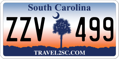 SC license plate ZZV499
