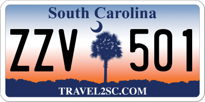 SC license plate ZZV501