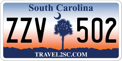 SC license plate ZZV502