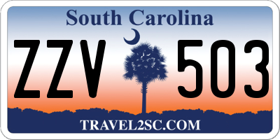 SC license plate ZZV503