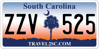 SC license plate ZZV525