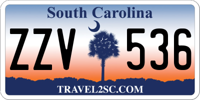 SC license plate ZZV536