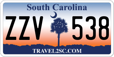 SC license plate ZZV538