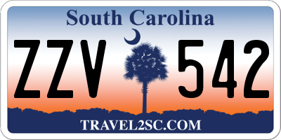 SC license plate ZZV542