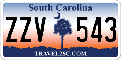 SC license plate ZZV543