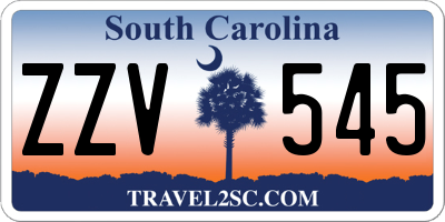 SC license plate ZZV545