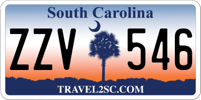 SC license plate ZZV546