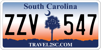 SC license plate ZZV547