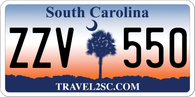 SC license plate ZZV550