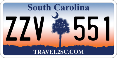 SC license plate ZZV551