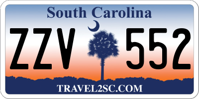 SC license plate ZZV552