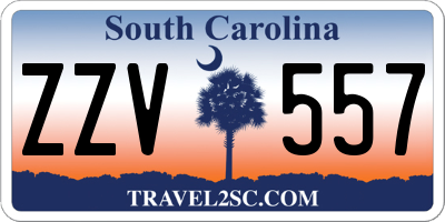 SC license plate ZZV557