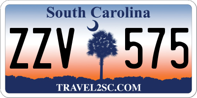 SC license plate ZZV575