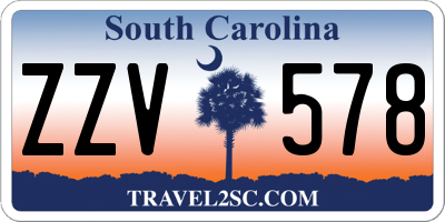 SC license plate ZZV578