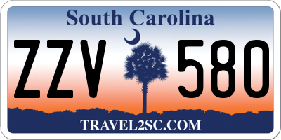 SC license plate ZZV580