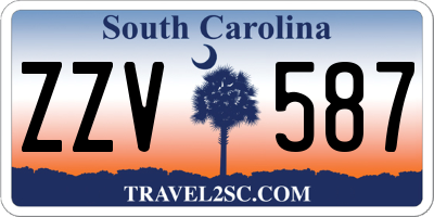 SC license plate ZZV587