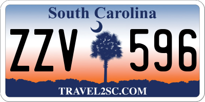 SC license plate ZZV596