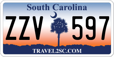 SC license plate ZZV597