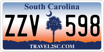 SC license plate ZZV598